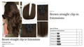 Brown Straight Clip-In Extensions