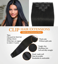 Black Straight Clip-In Extensions