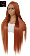 Dark Orange Long Lace Front Wig
