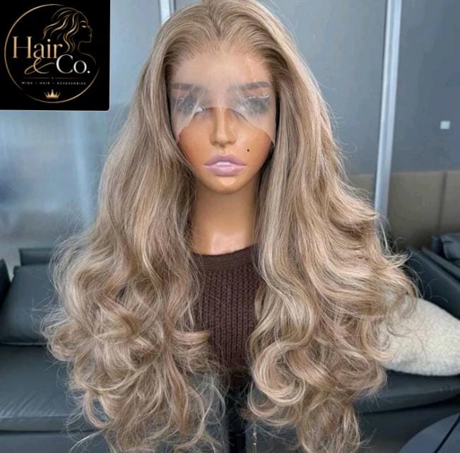 Blonde Highlight Brown Mixed Color Lace Front Wig