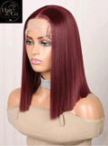 Burgundy Lace Front Wig (Human Blend)