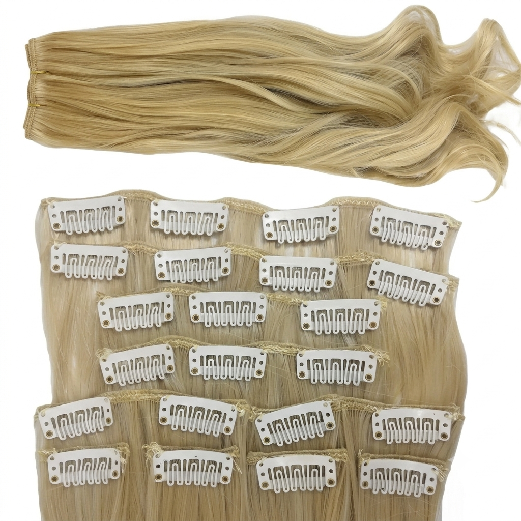 10 Piece Wavy Long Full Head Clip-on Hair Extensions XXL
