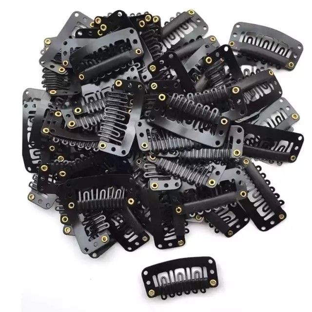 Wig/ Extension Clips Black - Pack of 48