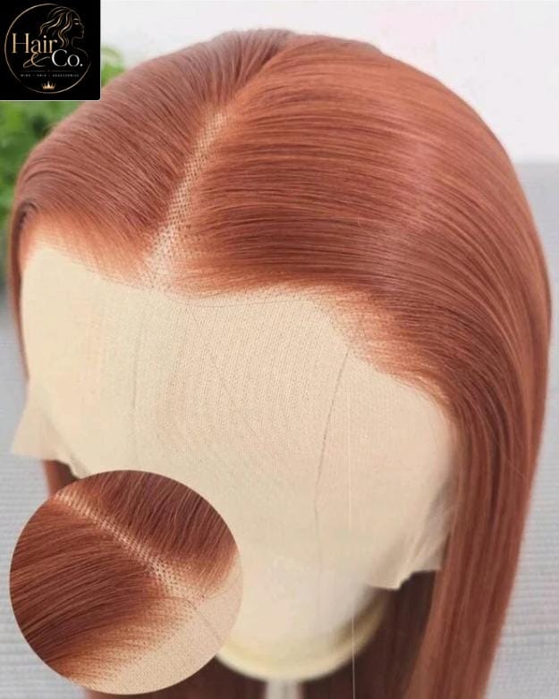 Dark Orange Long Lace Front Wig