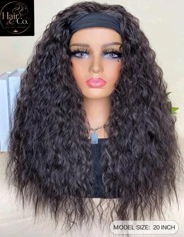 Dark Brown Headband Human Hair