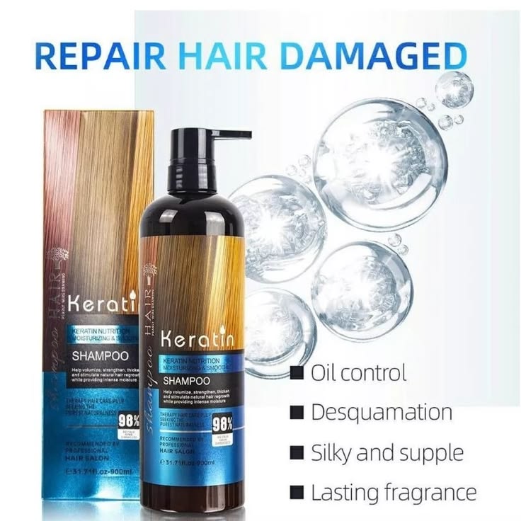 Keratin Moisturizing Shampoo & Conditioner Set - 900ml