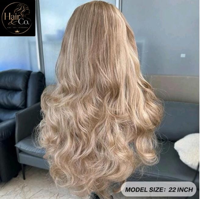 Blonde Highlight Brown Mixed Color Lace Front Wig
