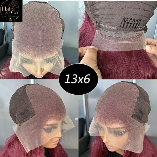 Burgundy Lace Front Wig (Human Blend)