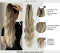 Claw Ponytail Extension 60.96 Cm Water Wave Big Wavy Curly Clip In Hair Extensions