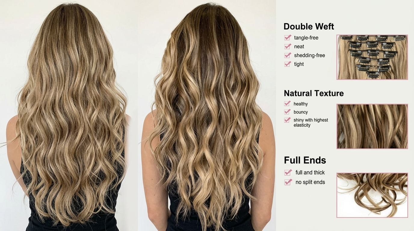 26th Avenue Collection 24 Inch Two Tone Blonde Clip In Extension.