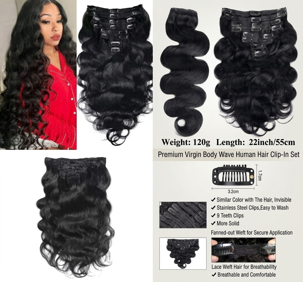Black Wave Clip-In