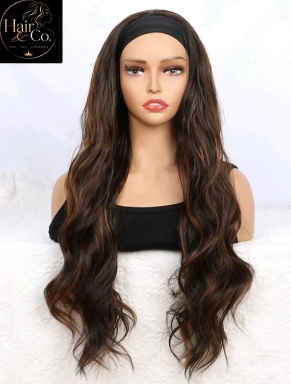 Ombré Honey Brown Headband Wig