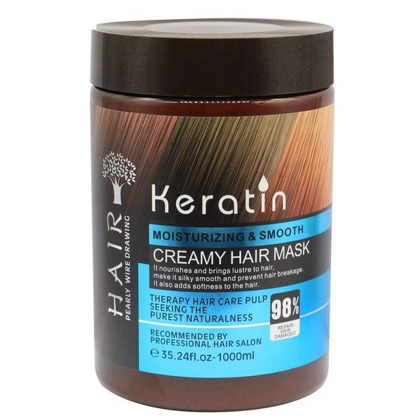 Keratin Hair Shampoo, Conditioner and Mask